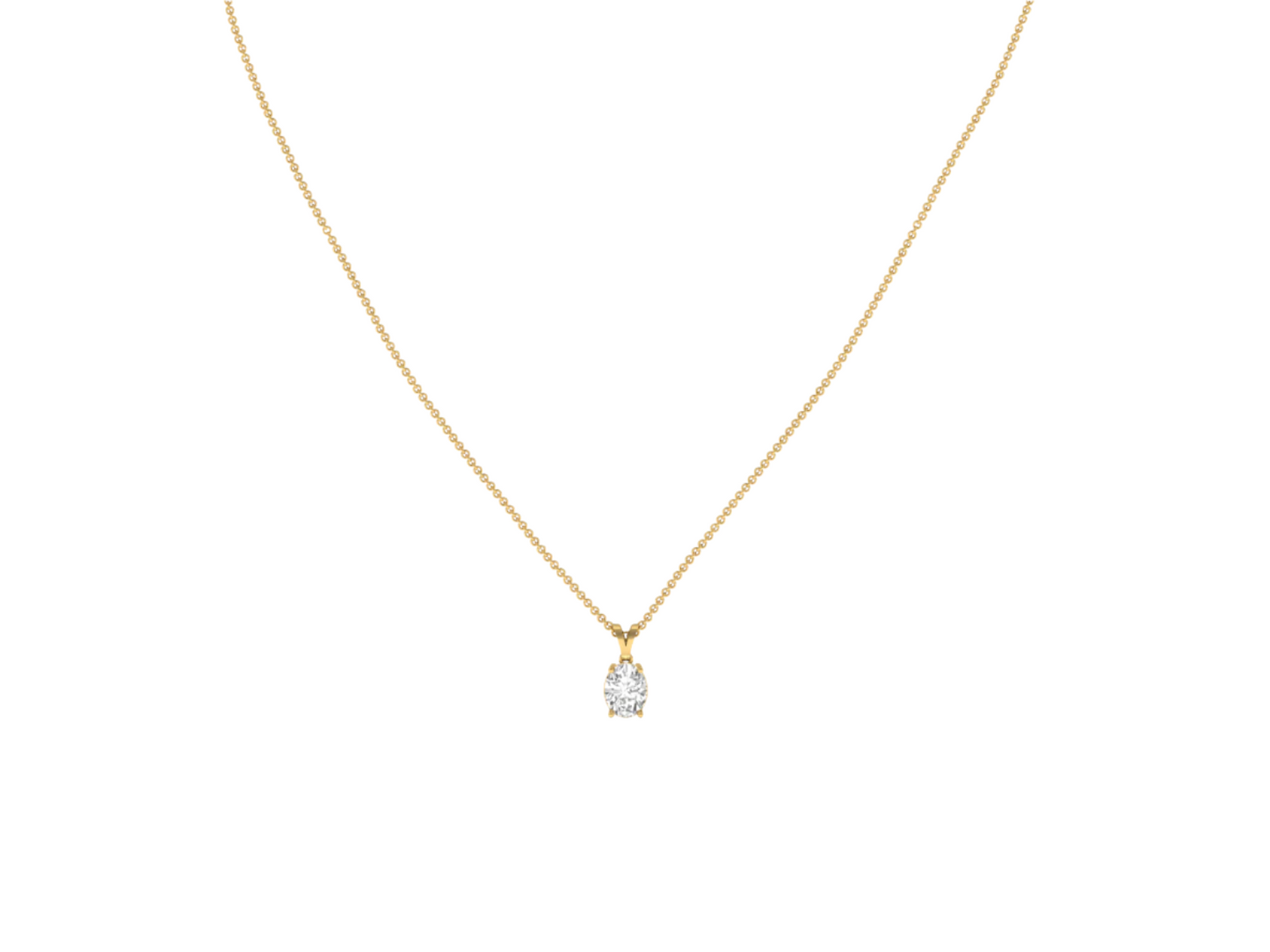 1.0 Carat Oval Solitaire Pendant (without Chain)