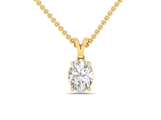 1.50 Carat Oval Solitaire Pendant (without Chain)