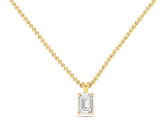 1.50 Carat Emerald Solitaire Pendant (without Chain)