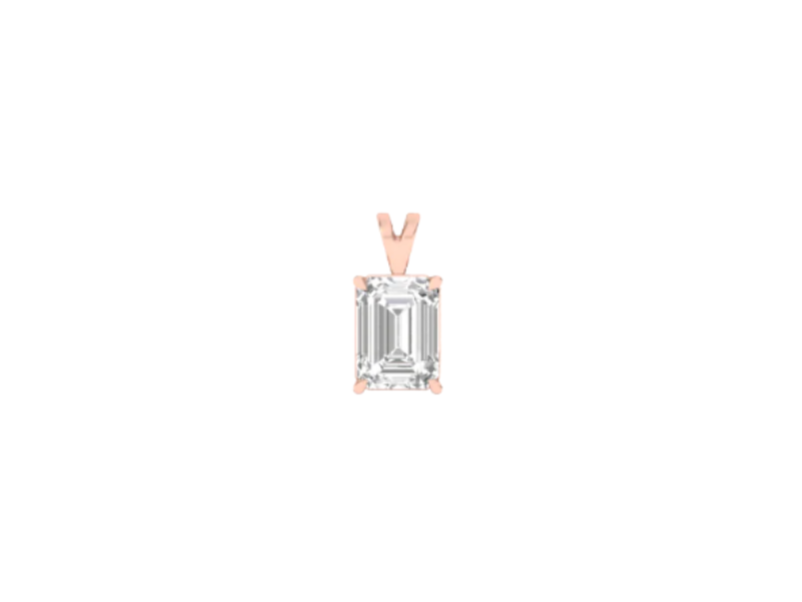 1.0 Carat Emerald Solitaire Pendant (without Chain)