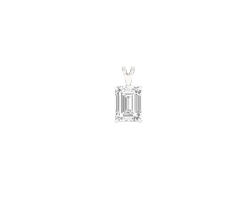 1.0 Carat Emerald Solitaire Pendant (without Chain)