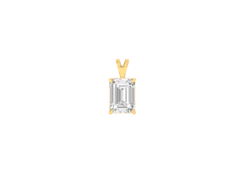 1.0 Carat Emerald Solitaire Pendant (without Chain)