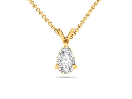 1.50 Carat Pear Solitaire Pendant (without Chain)