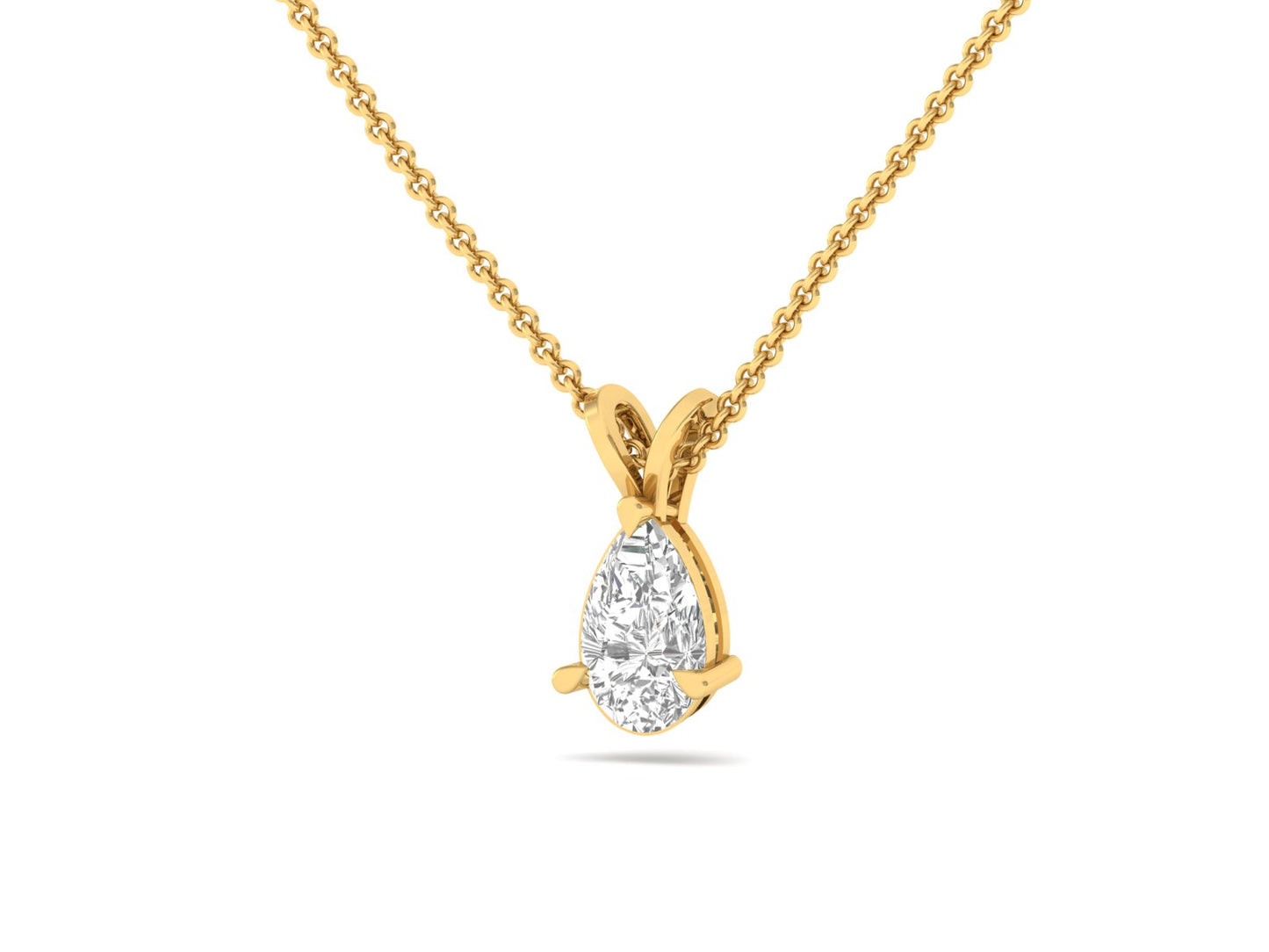 0.50 Carat Pear Solitaire Pendant (without Chain)