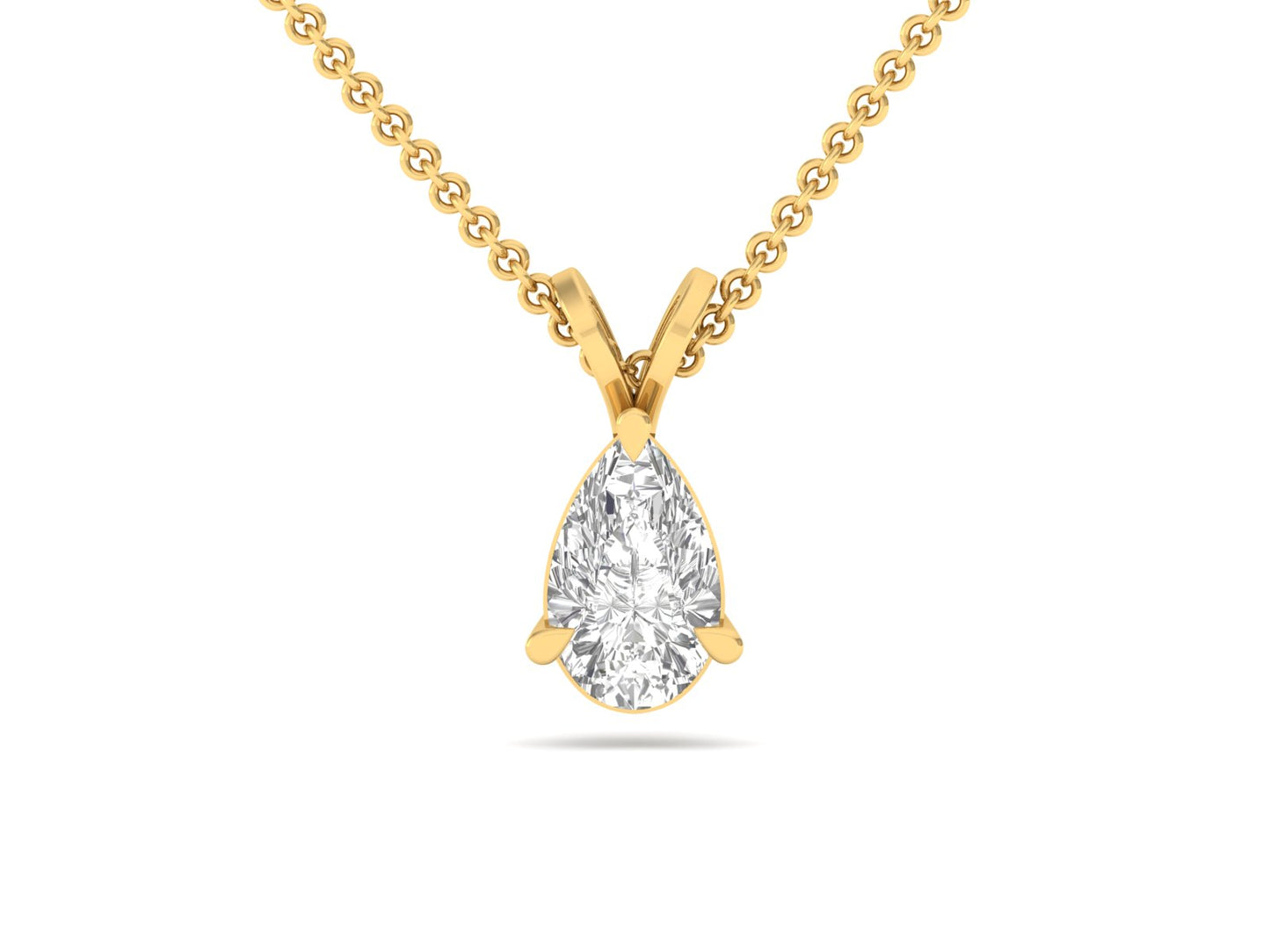 0.50 Carat Pear Solitaire Pendant (without Chain)
