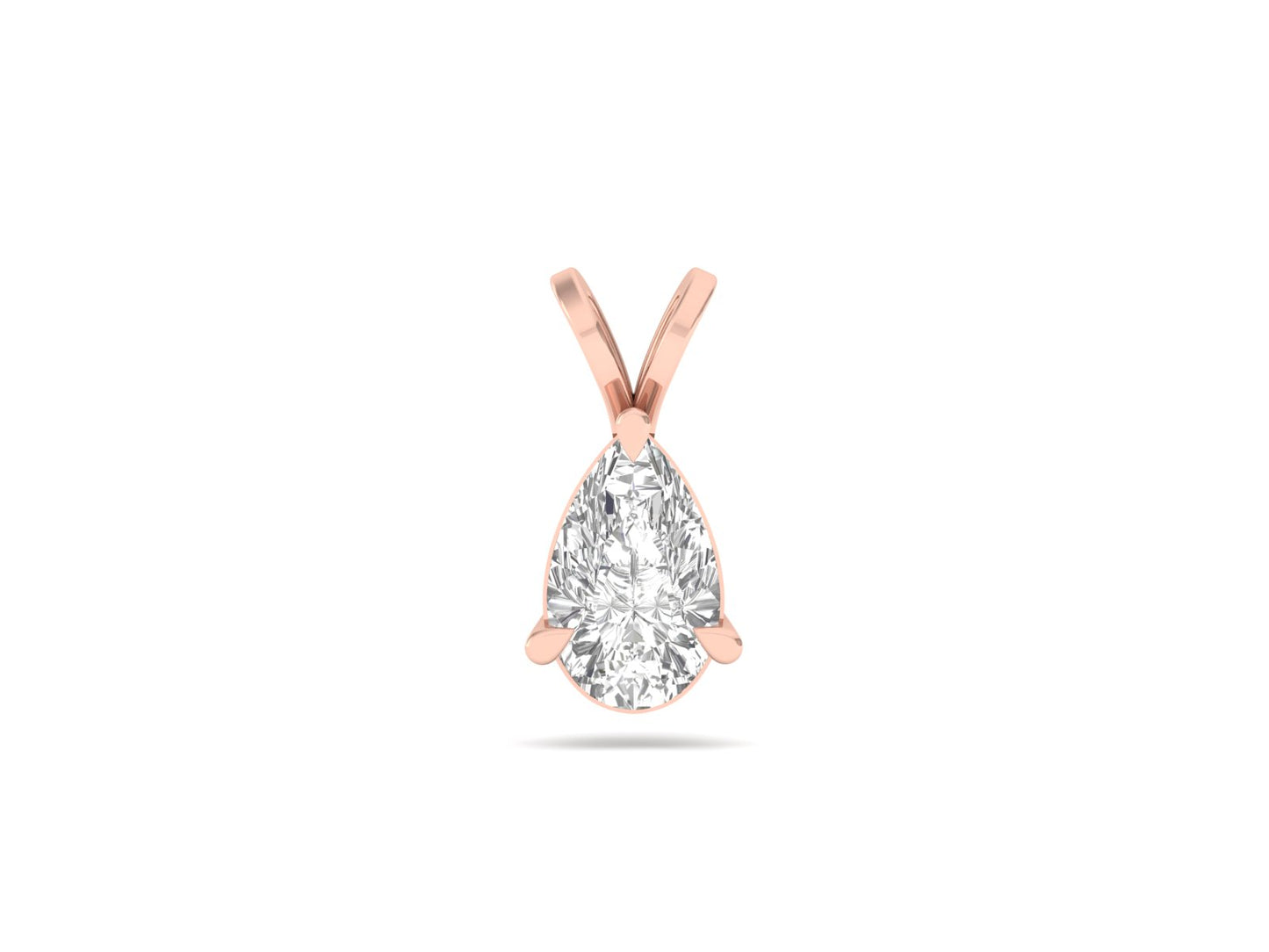 0.50 Carat Pear Solitaire Pendant (without Chain)