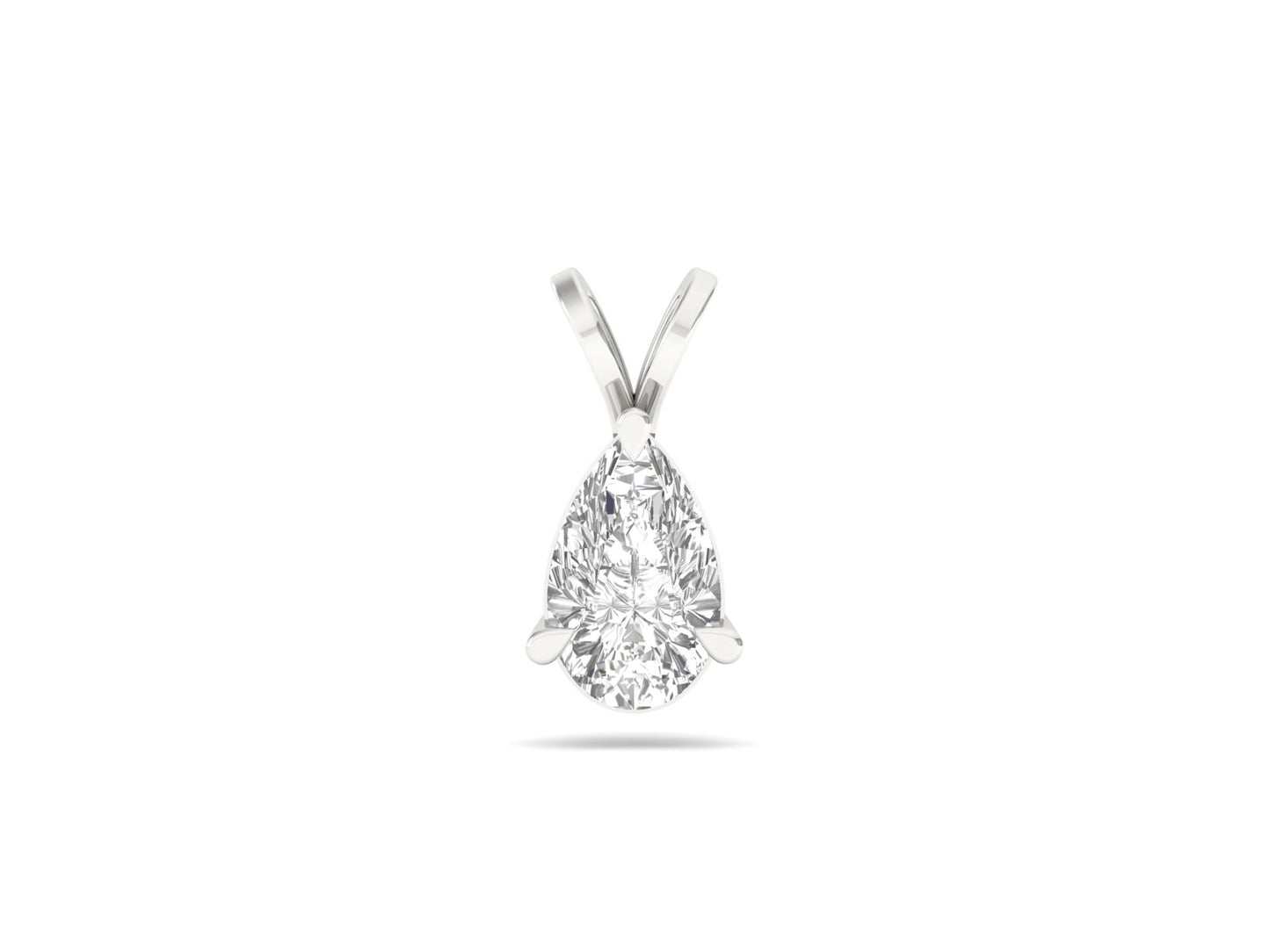 0.50 Carat Pear Solitaire Pendant (without Chain)