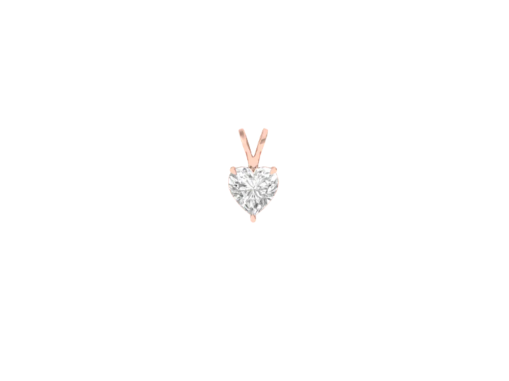 1.0 Carat Heart Solitaire Pendant (without Chain)