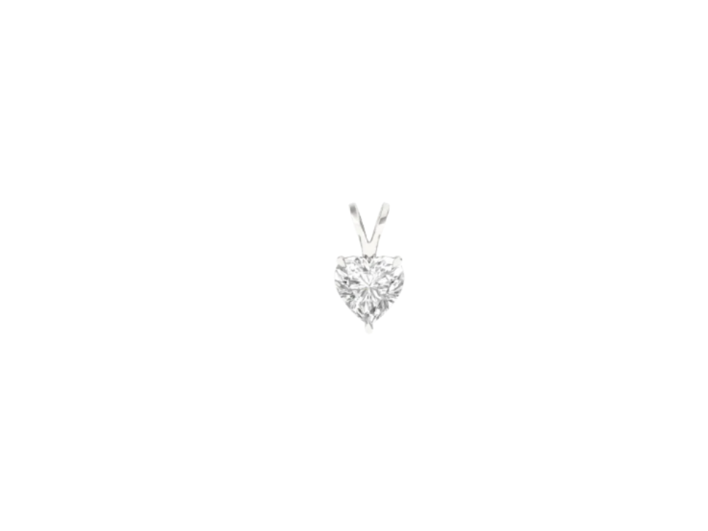 1.0 Carat Heart Solitaire Pendant (without Chain)