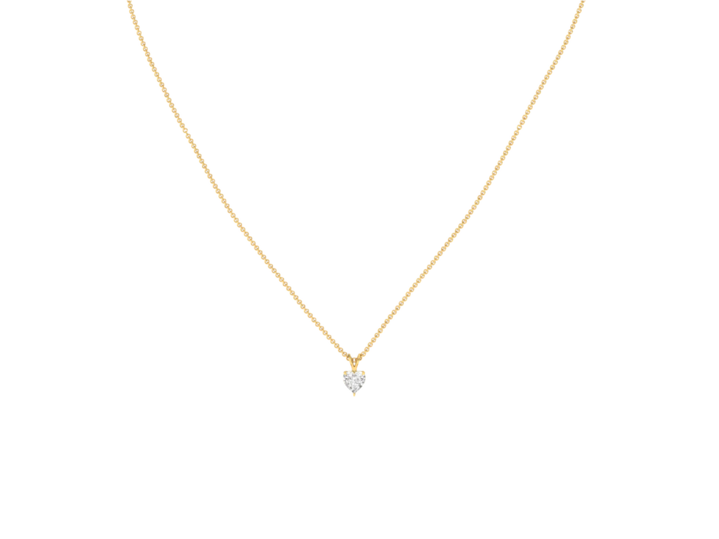 0.50 Carat Heart Solitaire Pendant (without Chain)