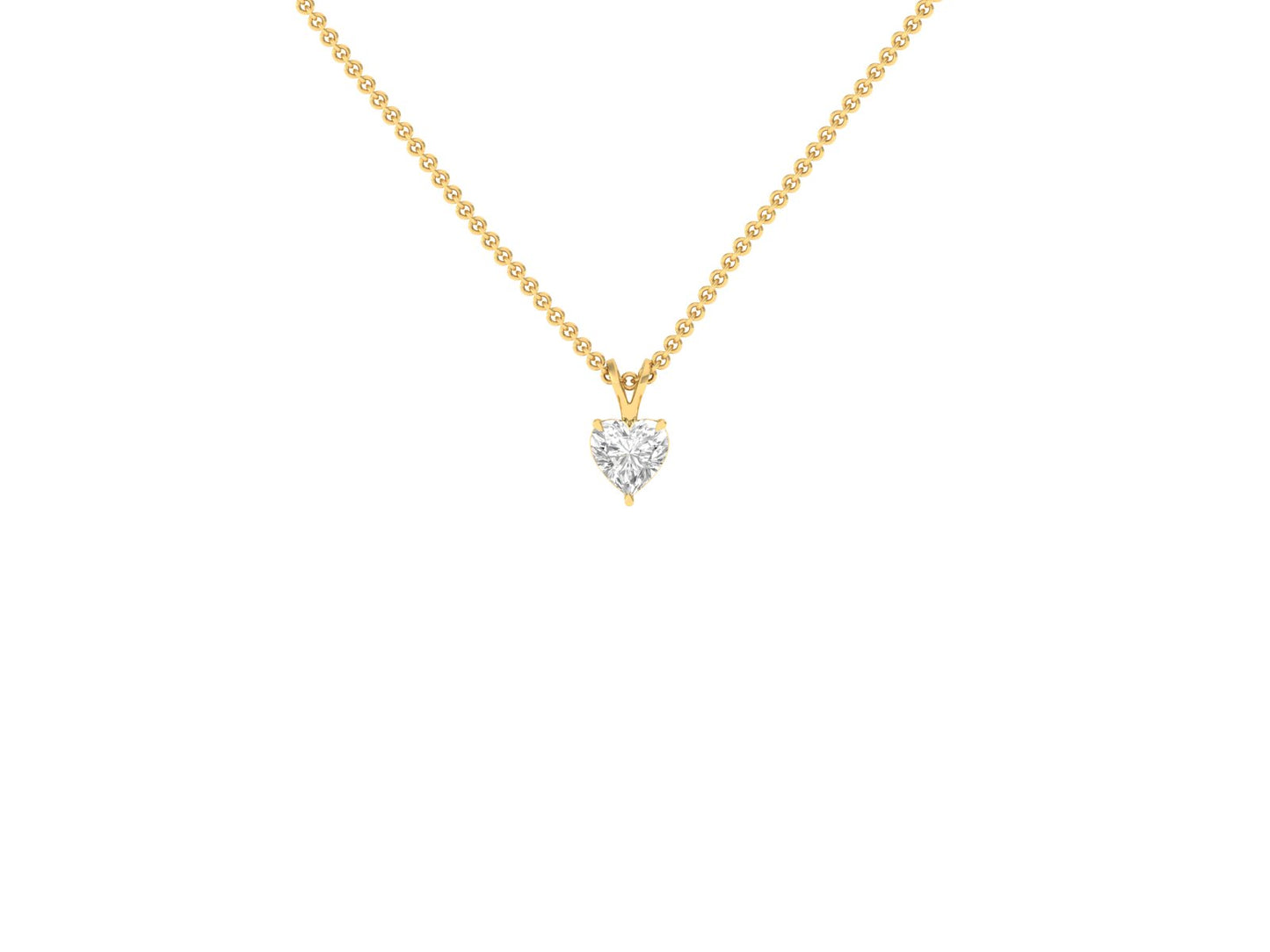 0.50 Carat Heart Solitaire Pendant (without Chain)