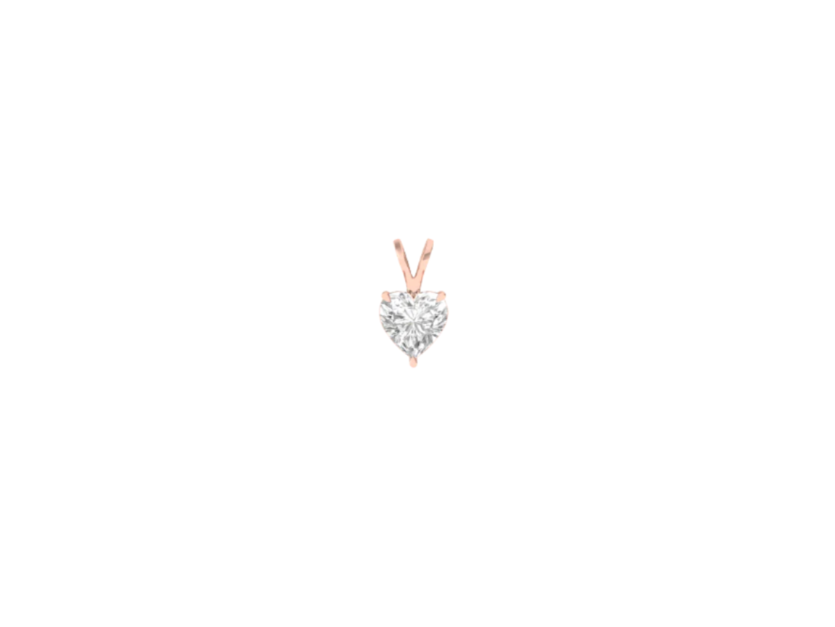 0.50 Carat Heart Solitaire Pendant (without Chain)