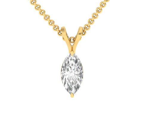 1.50 Carat Marquise Solitaire Pendant (without Chain)