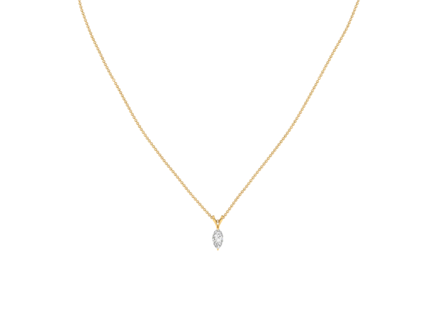 0.50 Carat Marquise Solitaire Pendant