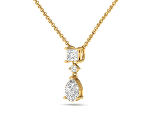 Pendant with Three Sparkling Diamonds (without Chain)