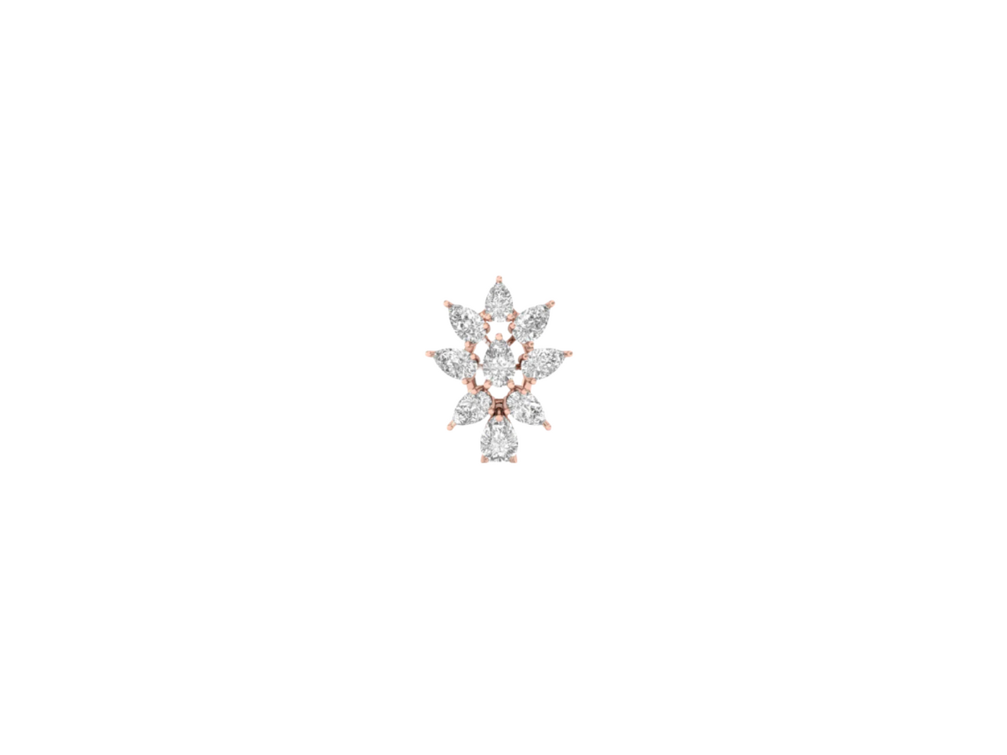 Elegant Diamond Starburst Pendant (without Chain)