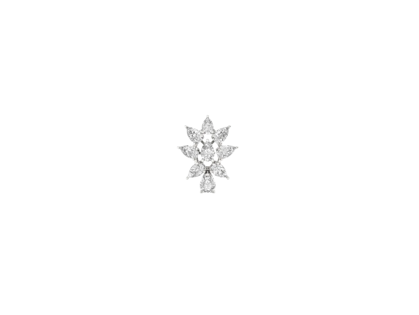 Elegant Diamond Starburst Pendant (without Chain)
