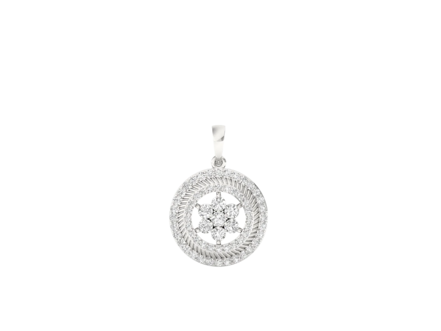 Exclusive Diamond Circle Pendant (without Chain)