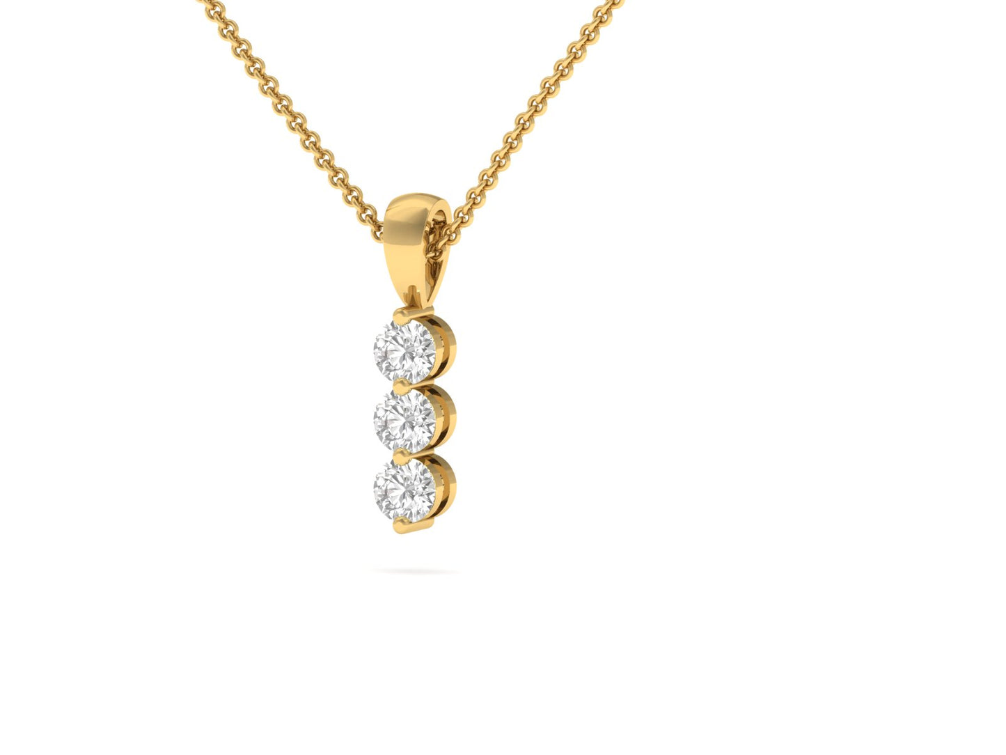 Trio Diamond Drop Pendant (without Chain)