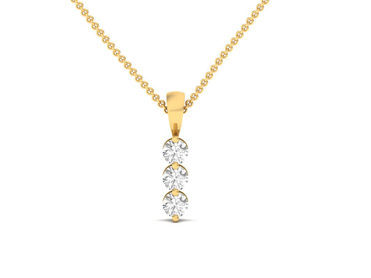 Trio Diamond Drop Pendant (without Chain)