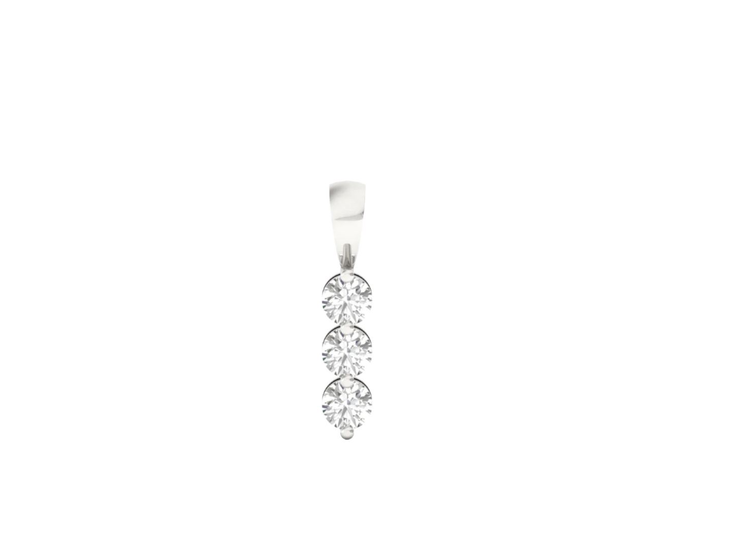 Trio Diamond Drop Pendant (without Chain)