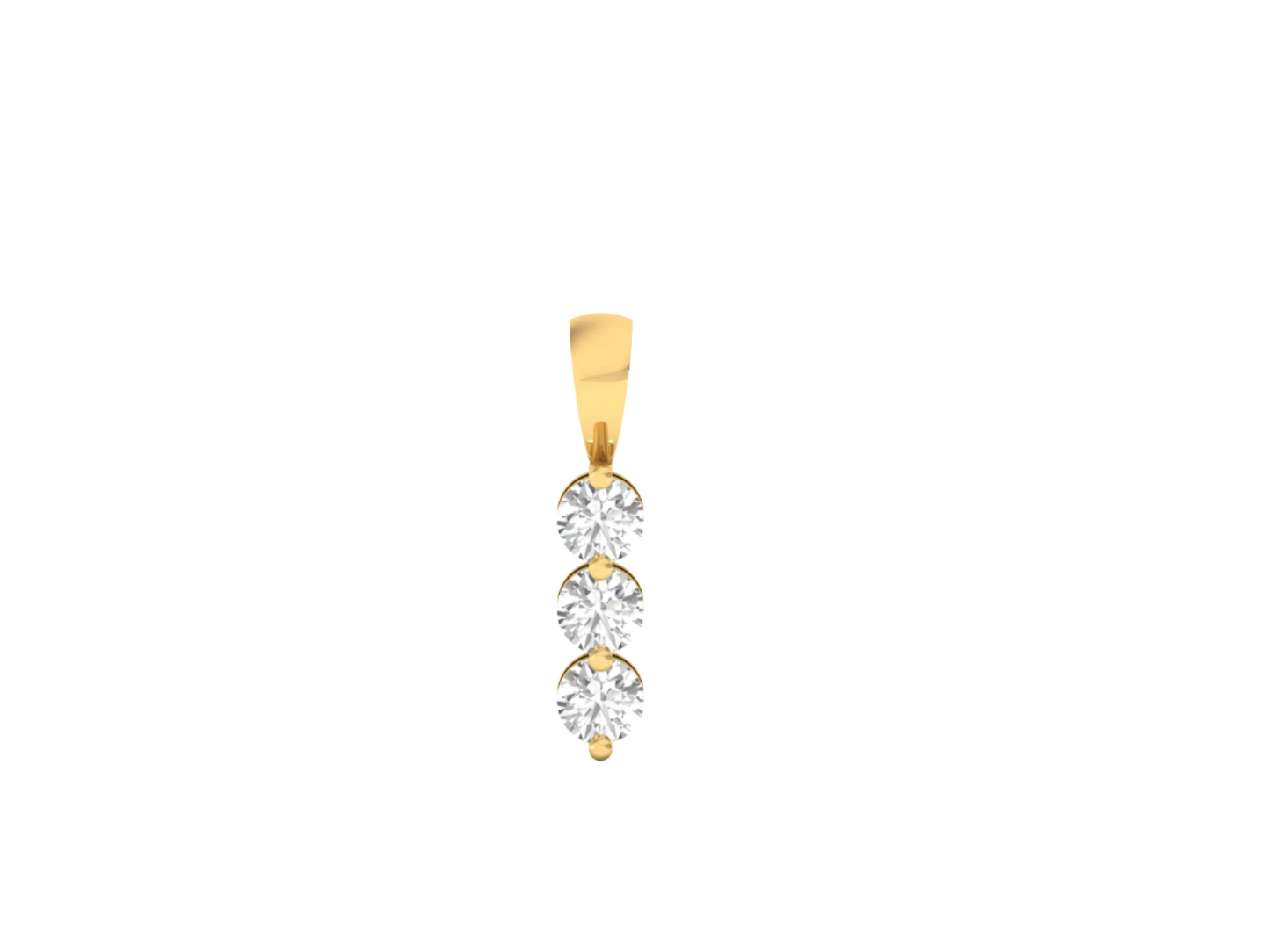 Trio Diamond Drop Pendant (without Chain)