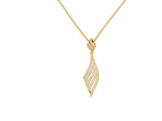 Elegant Pendant with Diamond Accents (without Chain)