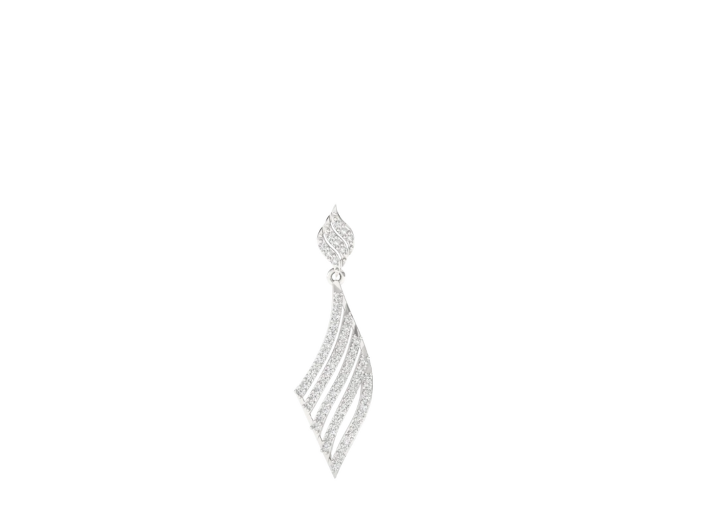 Elegant Pendant with Diamond Accents (without Chain)