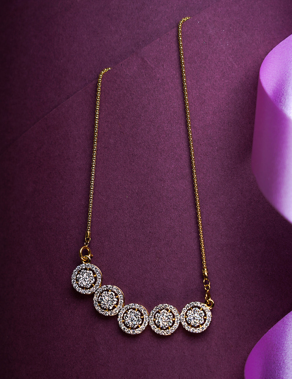 Penta Circle Diamond Pendant (without Chain)