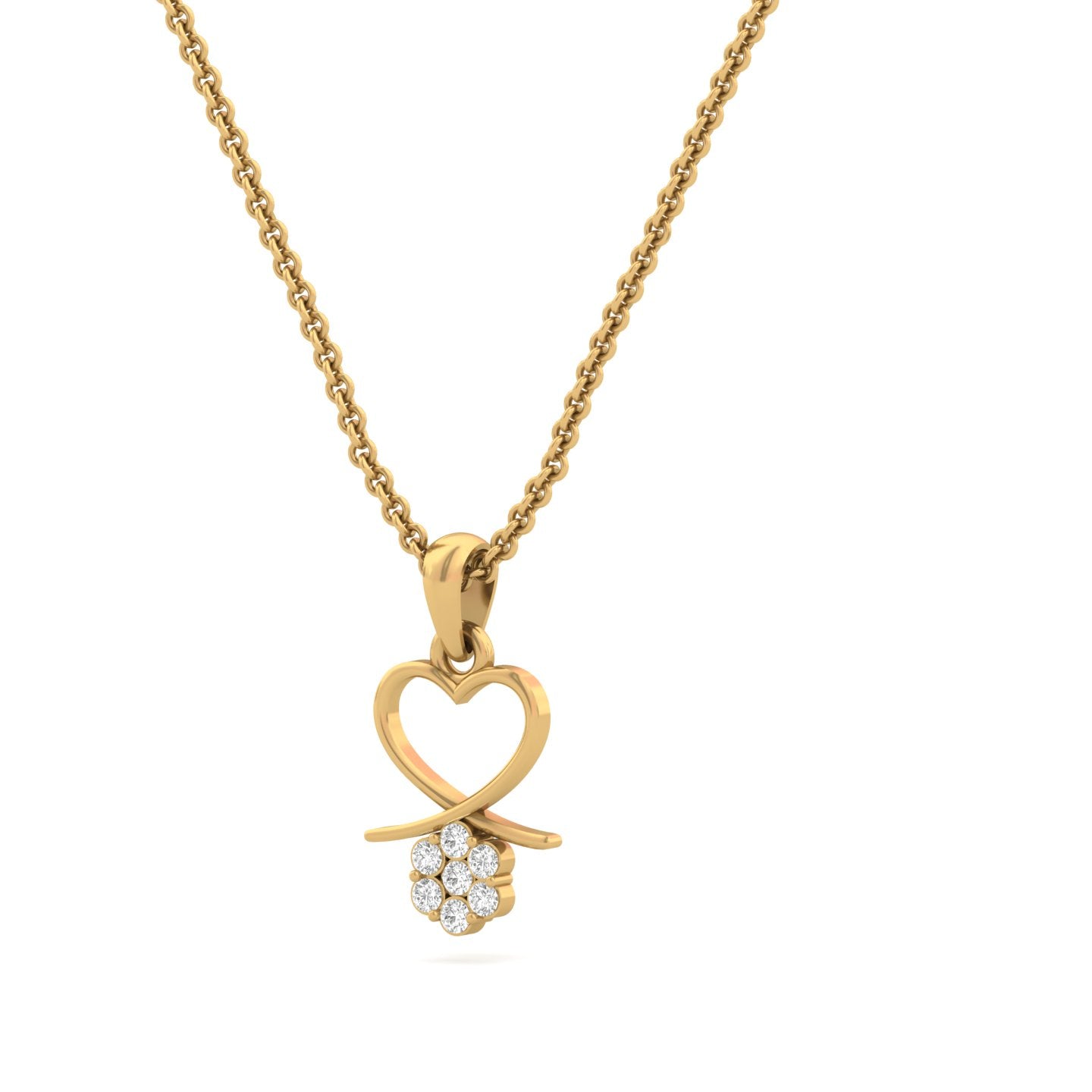 Love's Embrace Diamond Pendant (without Chain)