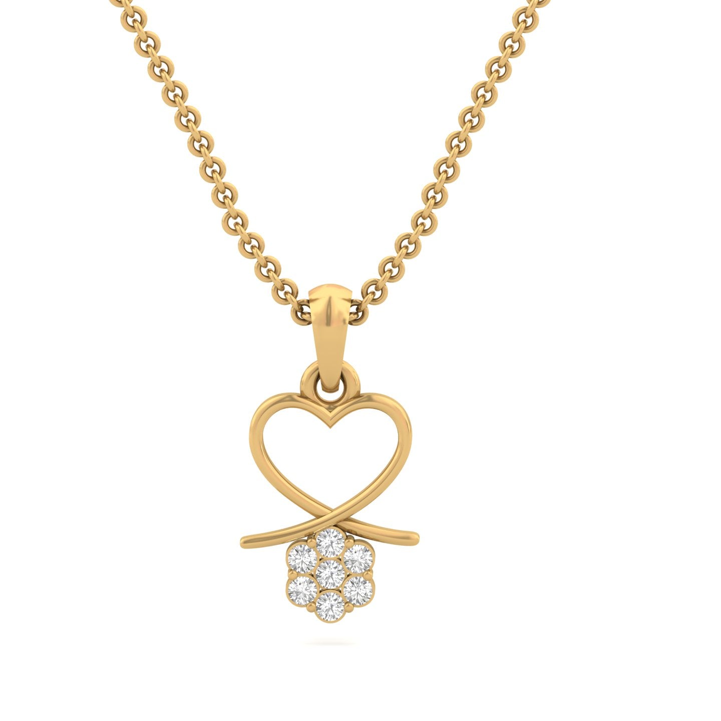 Love's Embrace Diamond Pendant (without Chain)