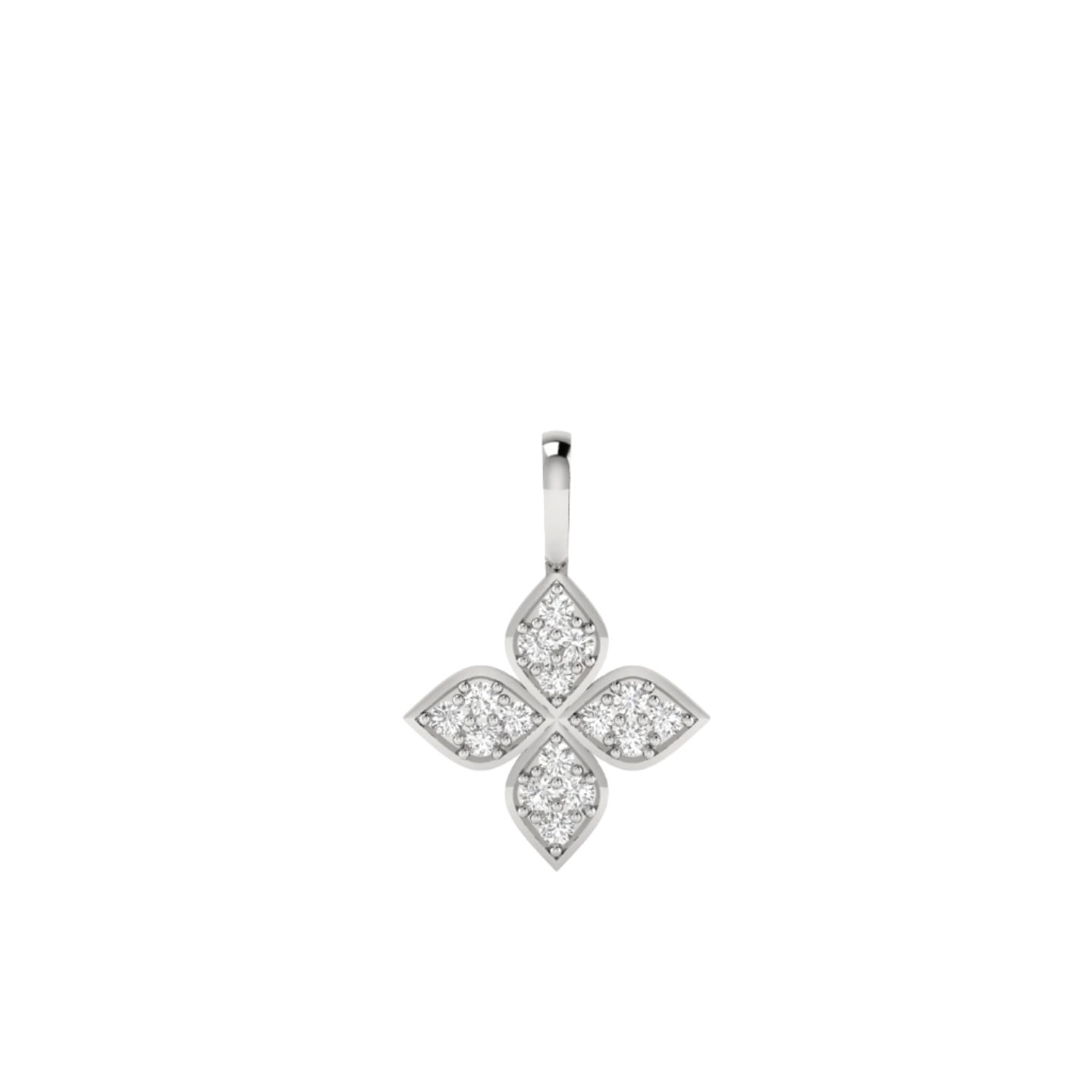 Princess Flower Diamond Pendant (without Chain)