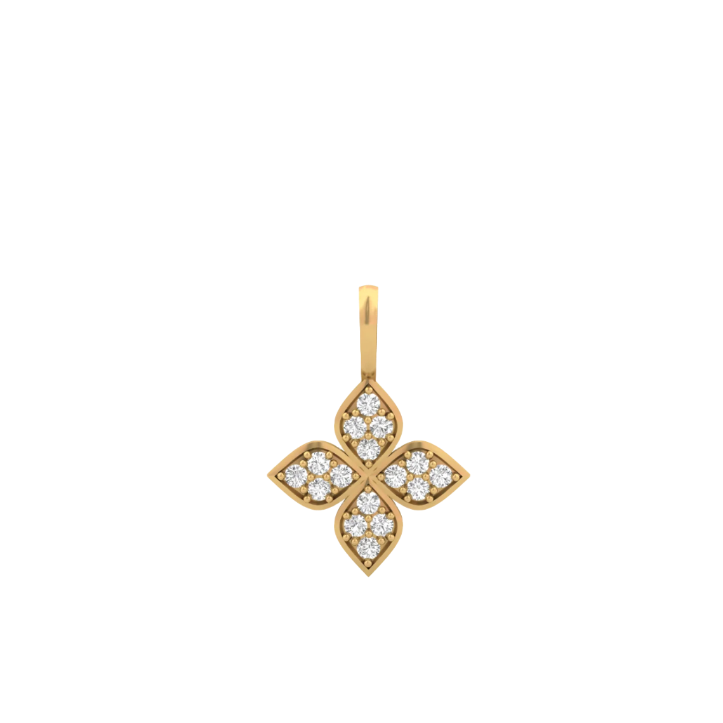 Princess Flower Diamond Pendant (without Chain)