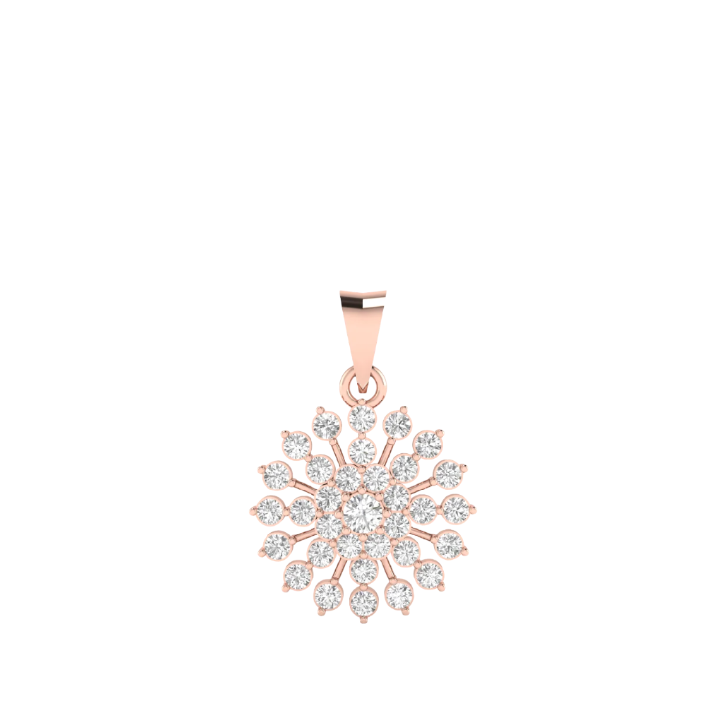 Sparkling Diamond Starburst Pendant (without Chain)