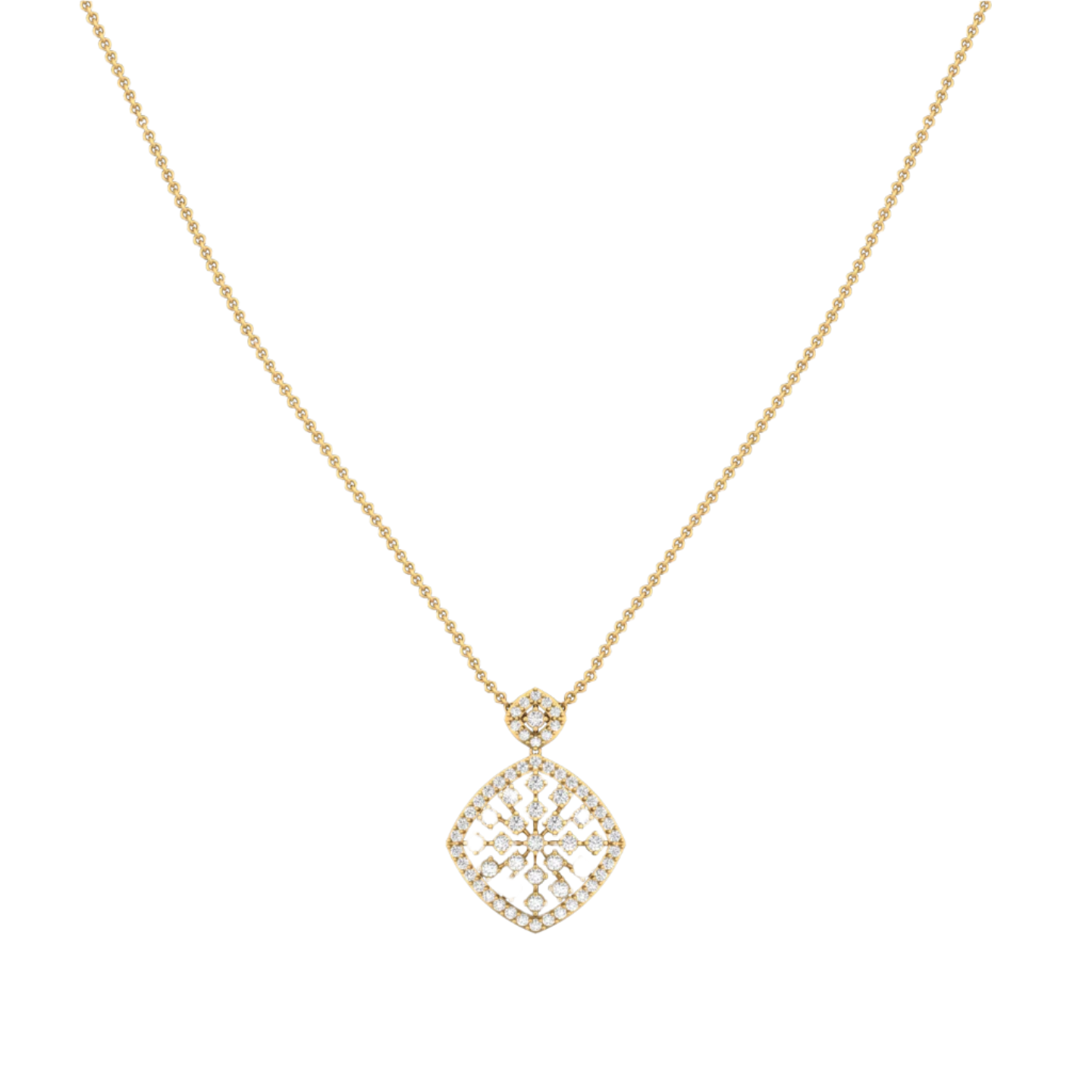 Ornate Diamond Filigree Pendant (without Chain)