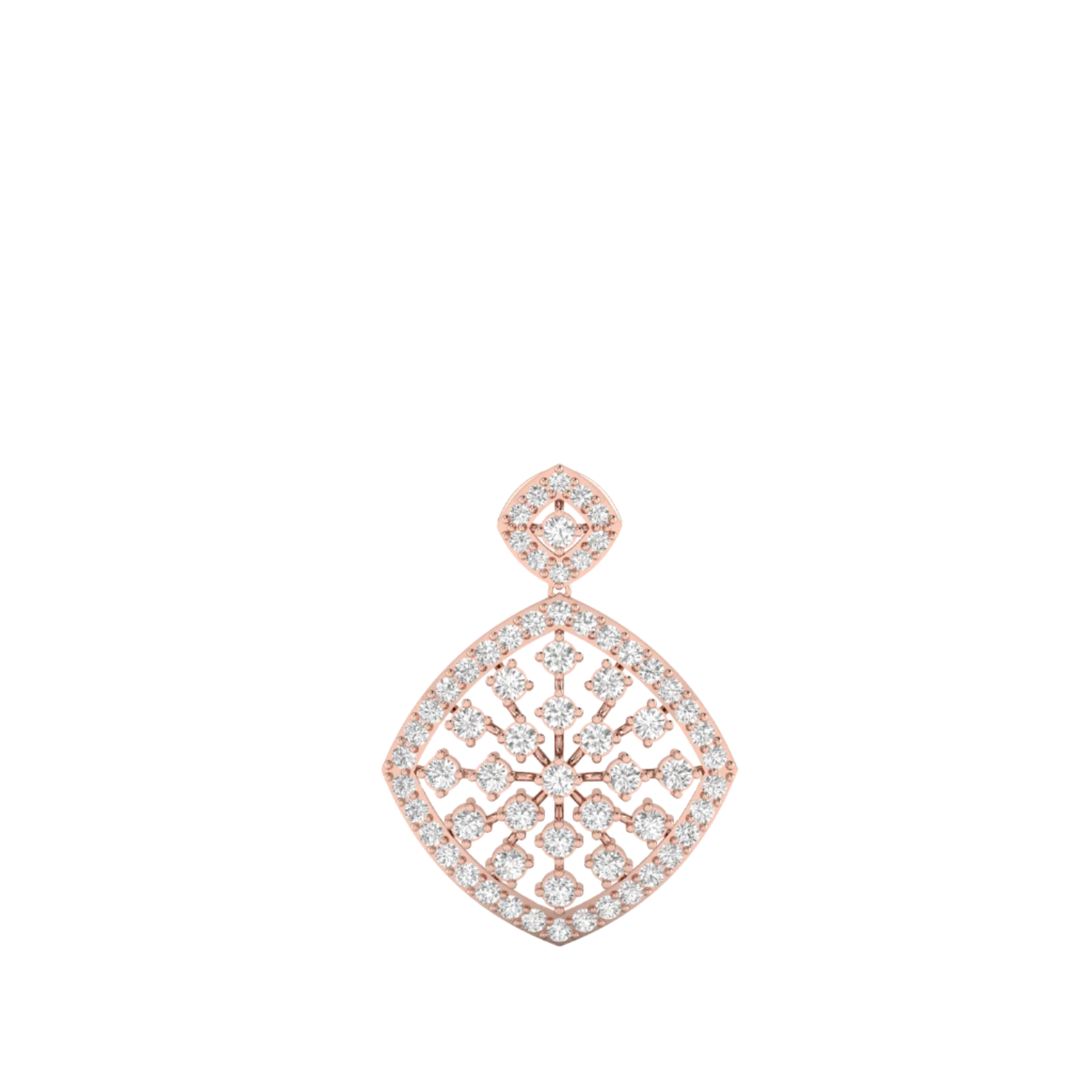 Ornate Diamond Filigree Pendant (without Chain)