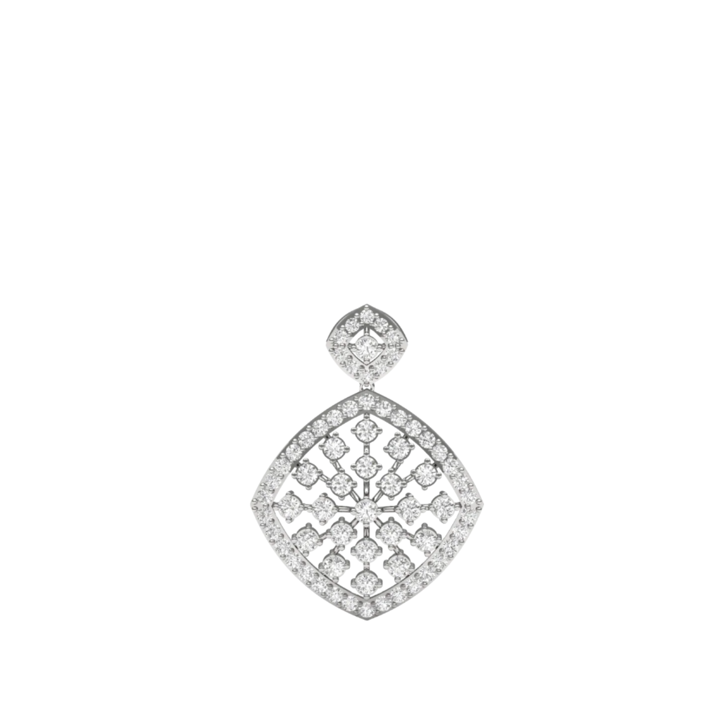 Ornate Diamond Filigree Pendant (without Chain)