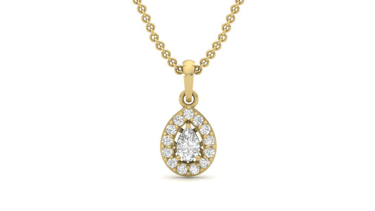 Luminous Pear-Cut Diamond Pendant (without Chain)