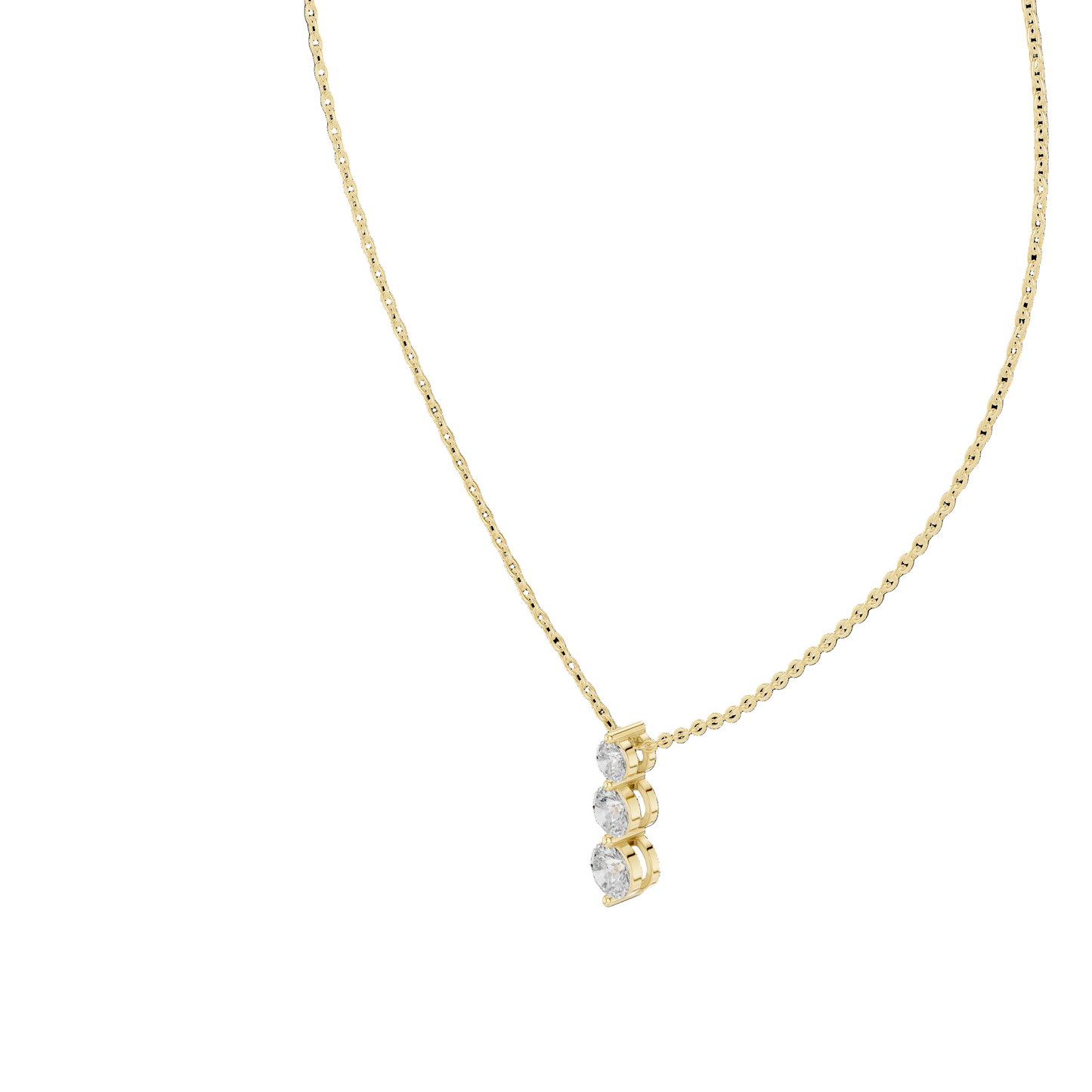 Trinity Sparkle Diamond Pendant (with Chain)