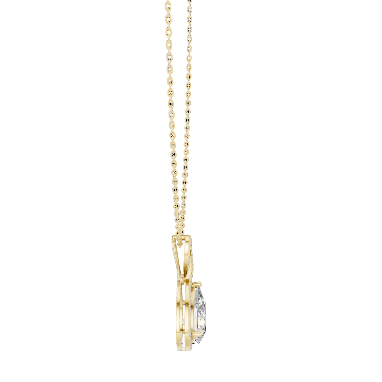 Infinity Teardrop Diamond Pendant (without Chain)
