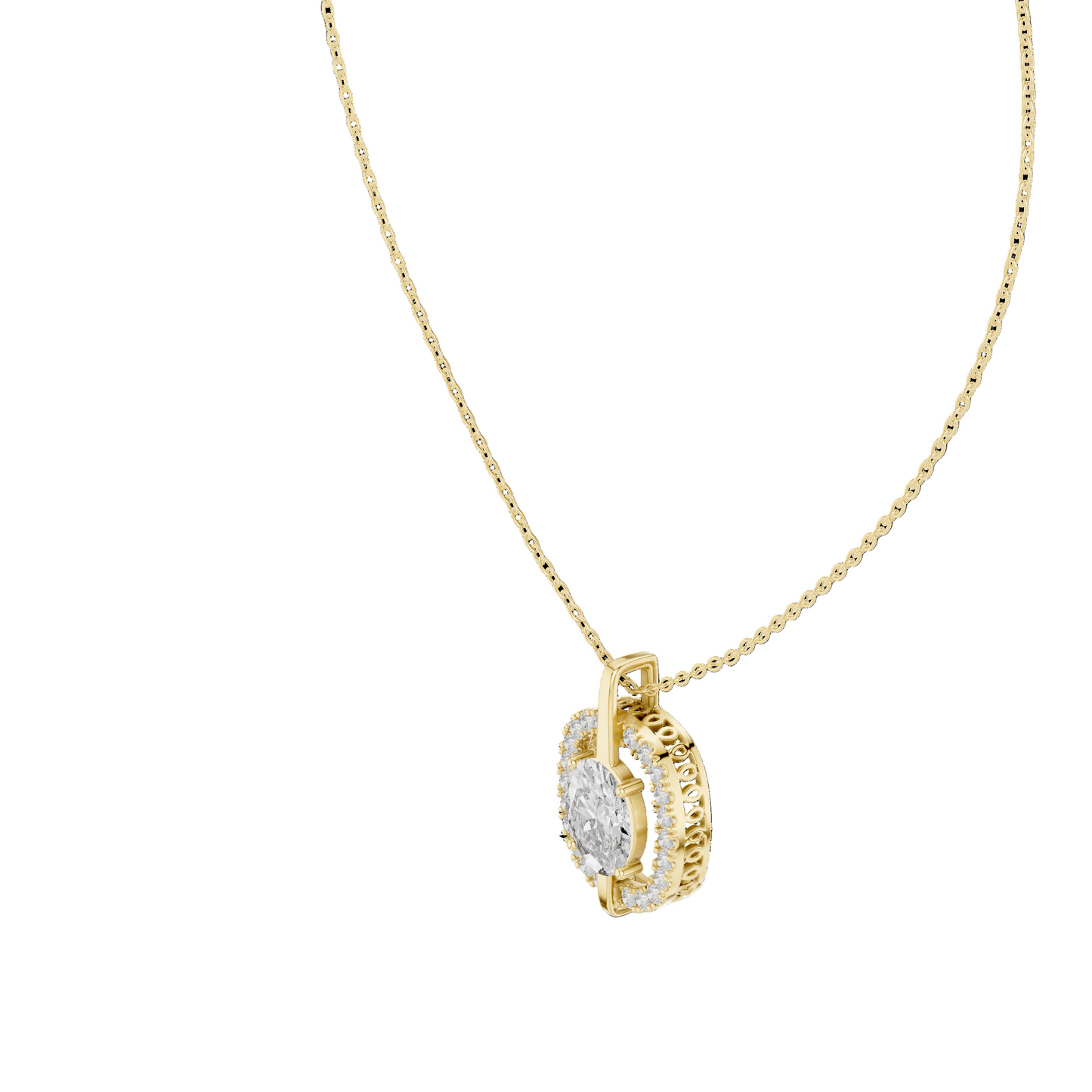 Celestial Orbit Floating Diamond Pendant (without Chain)