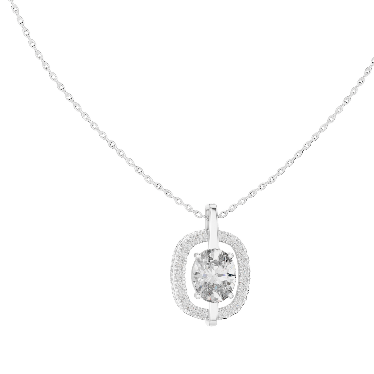 Celestial Orbit Floating Diamond Pendant (without Chain)