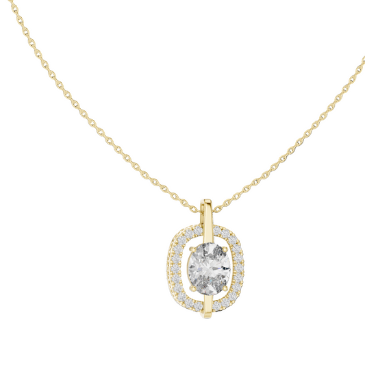 Celestial Orbit Floating Diamond Pendant (without Chain)
