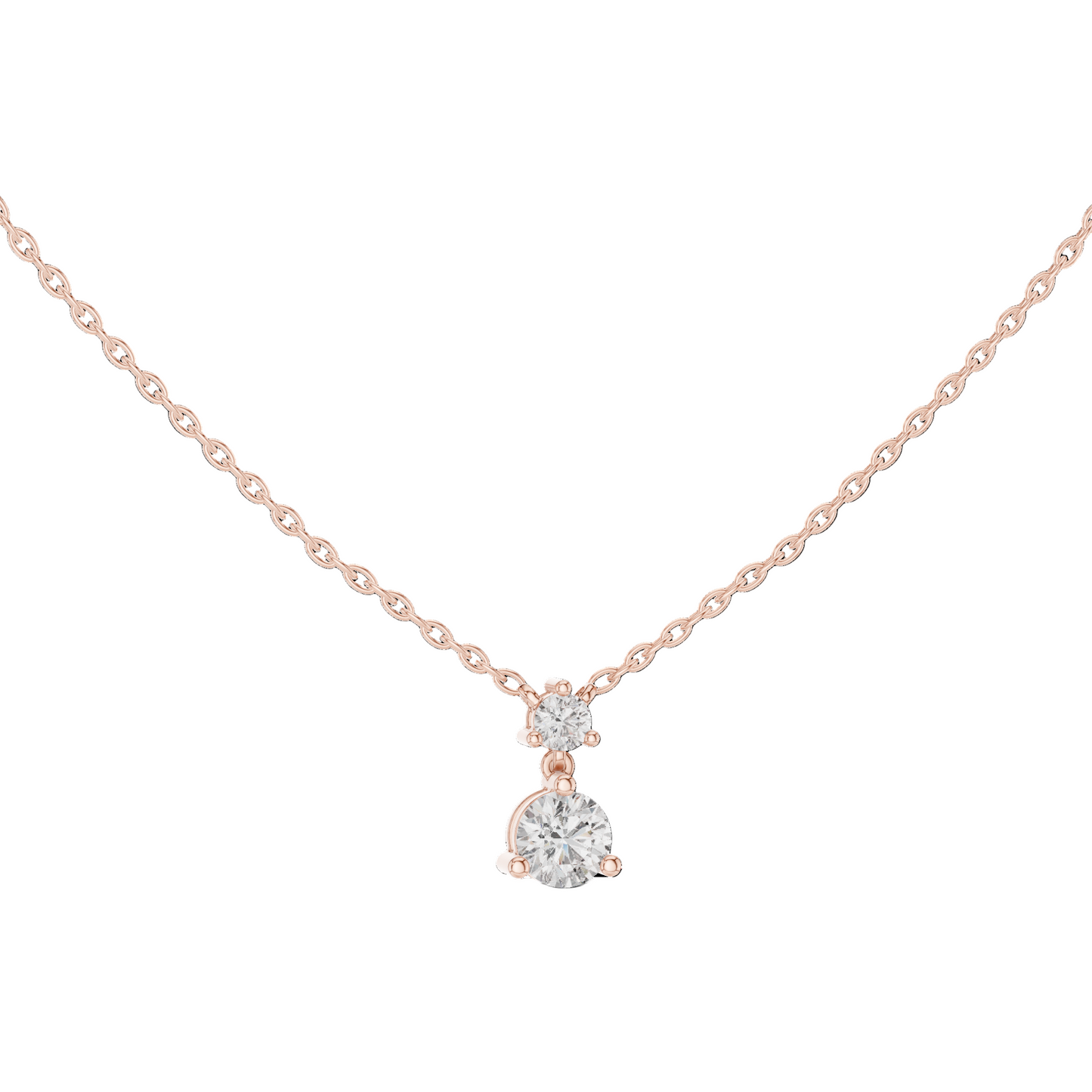 Serene Duet Diamond Pendant (with Chain)