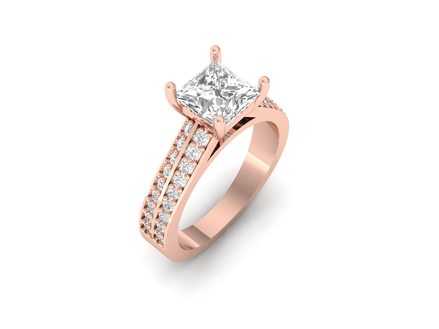 1.50 Carat Princess Cut Engagement Ring