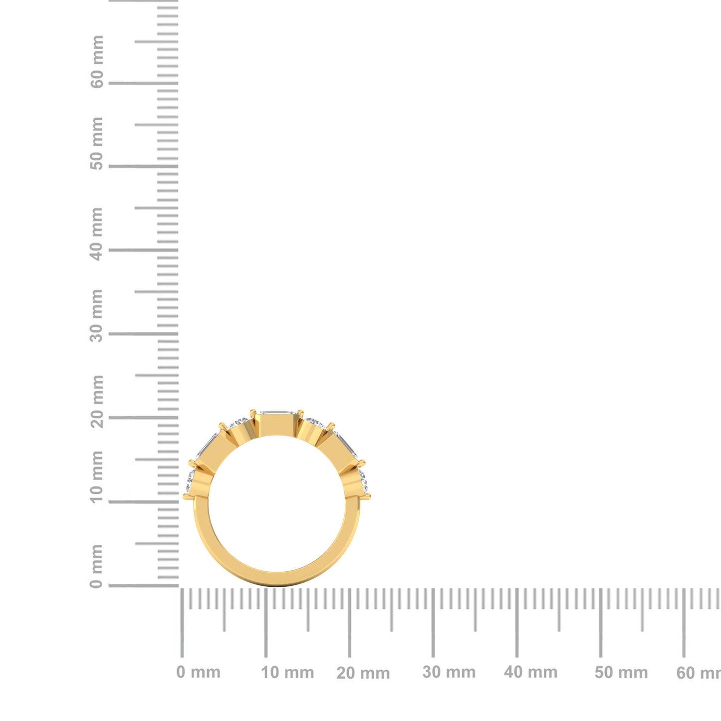 Mix Cut Diamond Band Ring