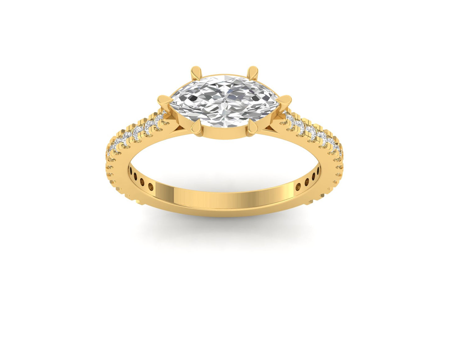 1.0 Carat Marquise Cut Engagement Ring