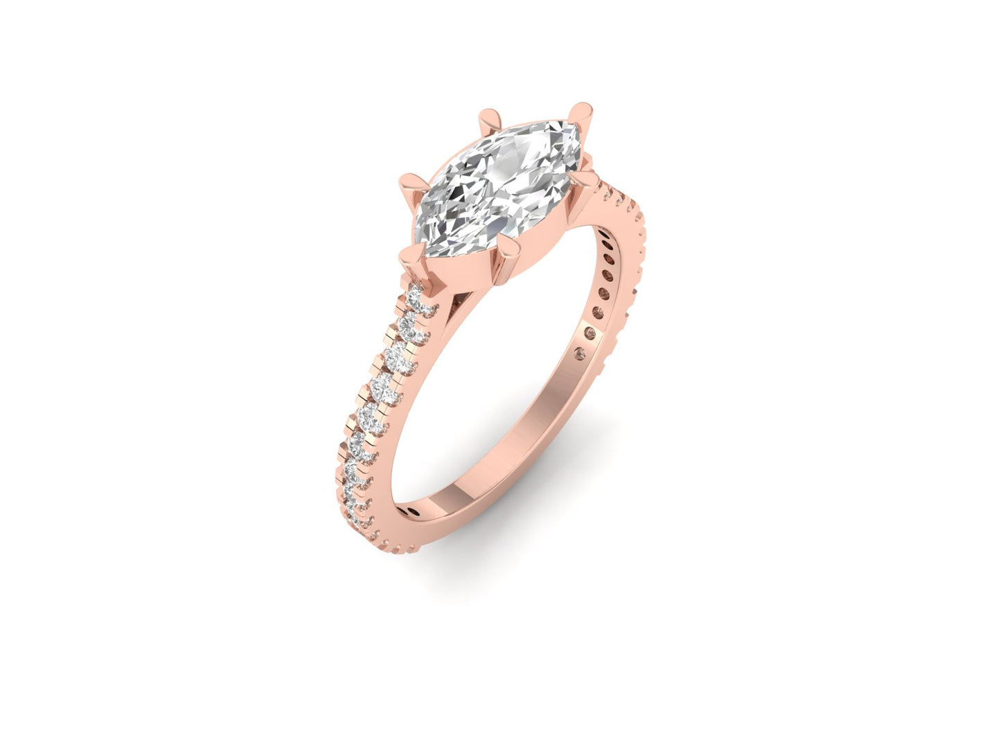 1.0 Carat Marquise Cut Engagement Ring