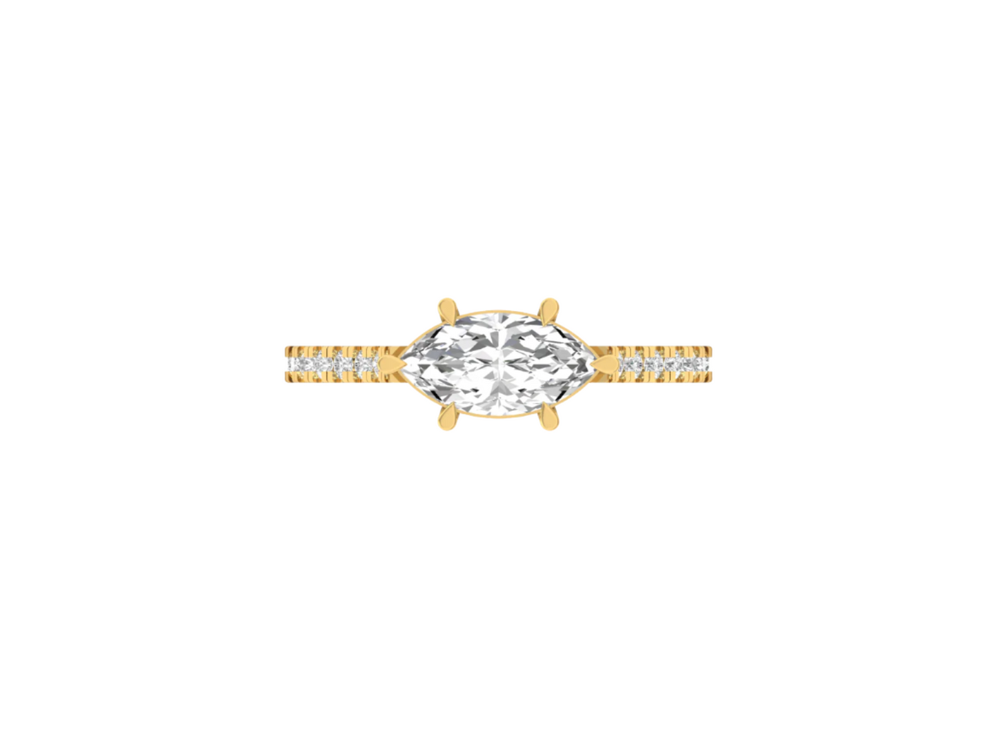 1.0 Carat Marquise Cut Engagement Ring