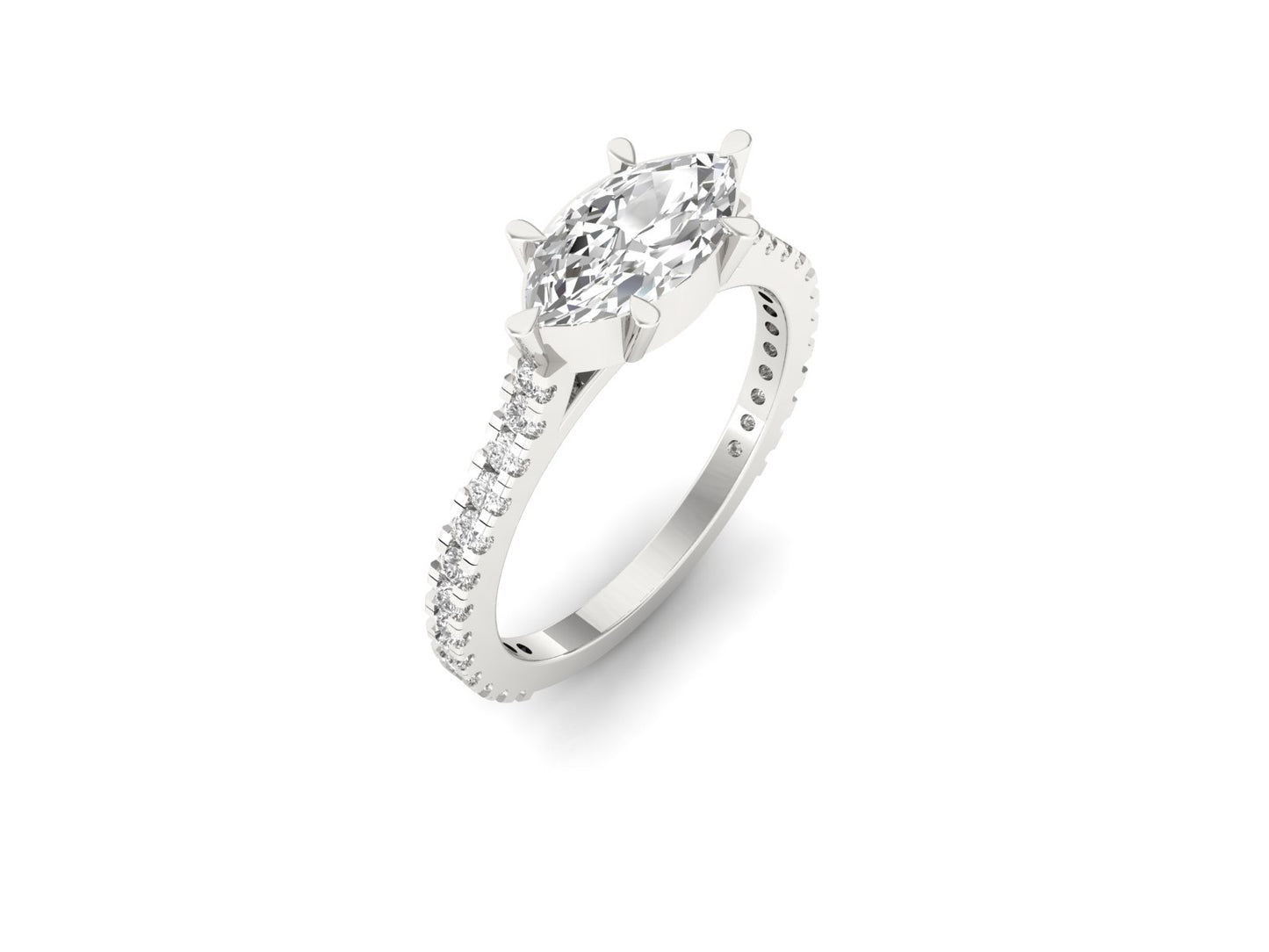 1.0 Carat Marquise Cut Engagement Ring